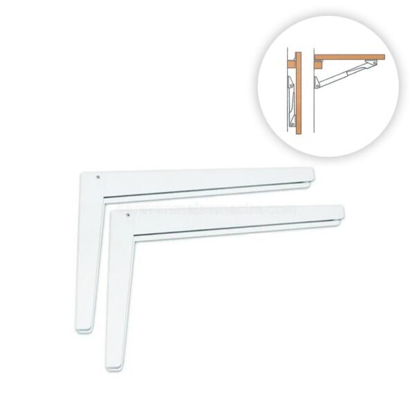 KDH Katlanır Masa Braketi 40cm Karavan Ek Tezgah ( 2'li Set )