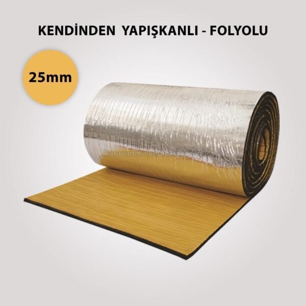 KDH Pa-Flex Elastomerik Kauçuk 25mm – 10m² Folyolu Yapışkanlı