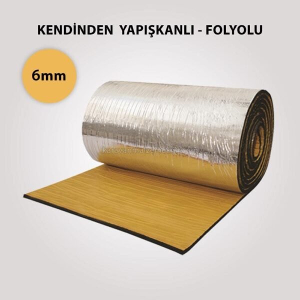 KDH Pa-Flex Elastomerik Kauçuk 6mm – 36m² Folyolu Yapışkanlı