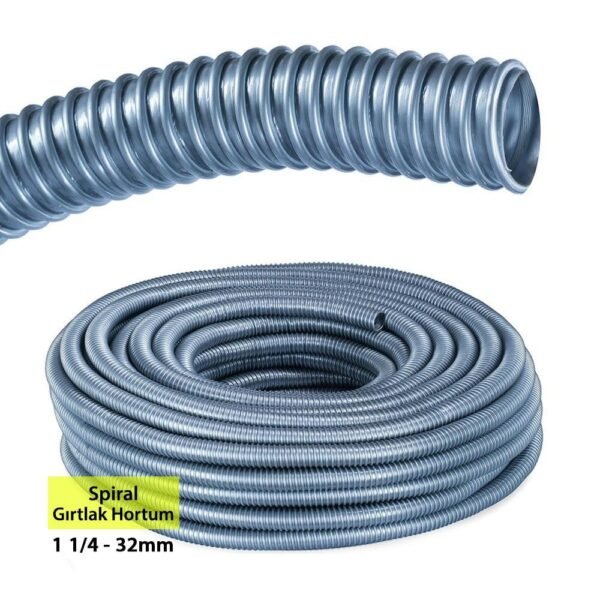 SHUIVAN Esnek Spiral Gırtlak Hortum Gri - 32mm