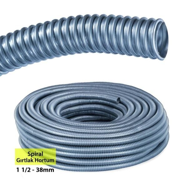 SHUIVAN Esnek Spiral Gırtlak Hortum Gri - 38mm