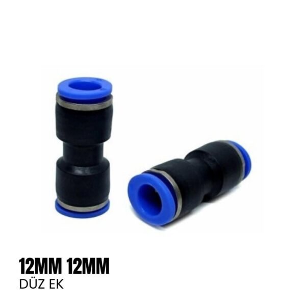 SHUIVAN Pnömatik Rekor 12mm 12mm Düz Ek - Şipşak